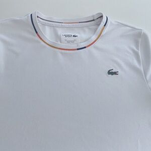 LACOSTE MEN'S STRETCH PIQUÉ STRIPE COLLAR T-SHIRT Medium